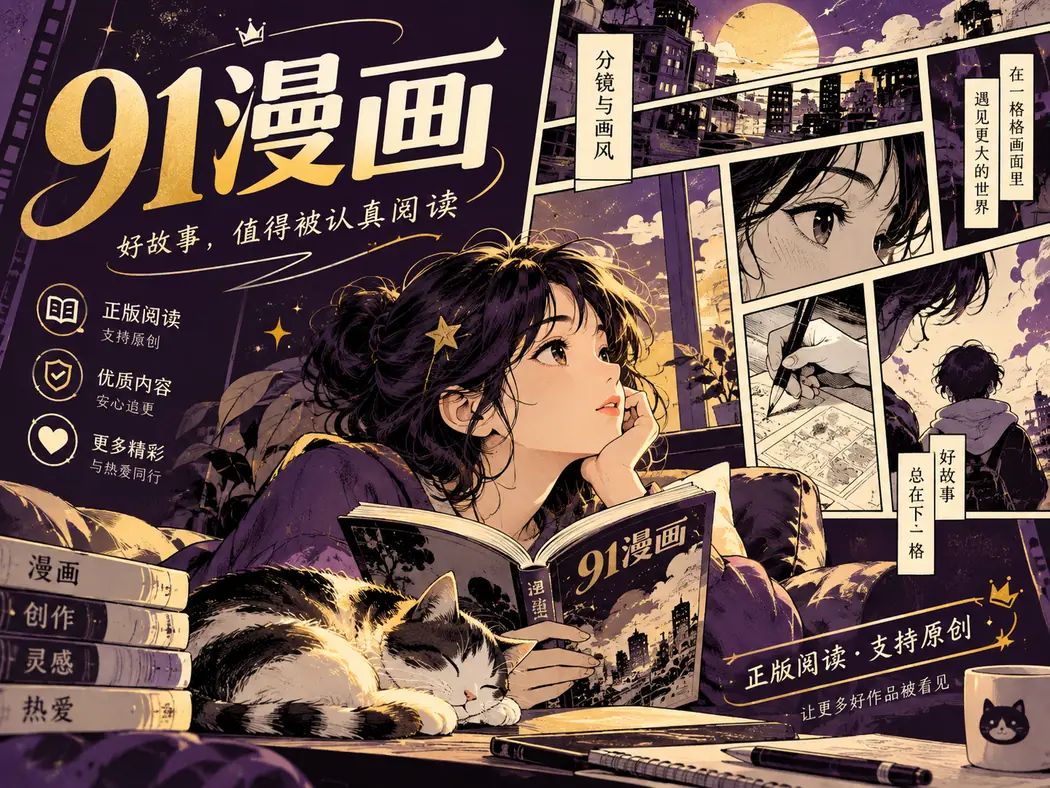 漫画构图与分格主题插画